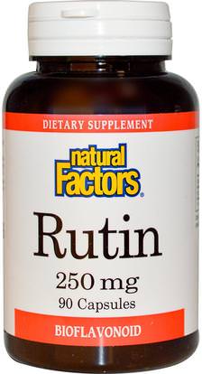 Natural Factors, Rutin, 250 mg, 90 Capsules ,المكملات الغذائية، مضادات الأكسدة، روتين