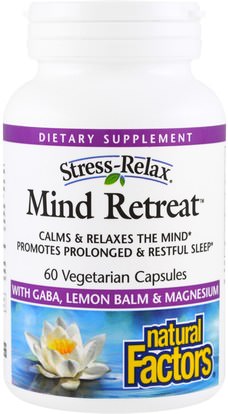 Natural Factors, Stress-Relax, Mind Retreat, 60 Veggie Caps ,الفيتامينات، فيتامين d3، فيتامين d3 السائل