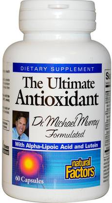 Natural Factors, The Ultimate Antioxidant, With Alpha-Lipoic Acid and Lutein, 60 Capsules ,والمكملات الغذائية، ومضادات الأكسدة، ومكافحة الشيخوخة