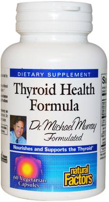 Natural Factors, Thyroid Health Formula, 60 Veggie Caps ,والصحة، والغدة الدرقية، ودعم الغدة الدرقية صحية