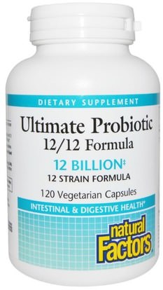Natural Factors, Ultimate Probiotic, 12/12 Formula, 120 Vegetarian Capsules ,المكملات الغذائية، البروبيوتيك