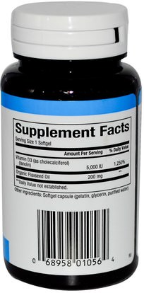 Natural Factors, Vitamin D3, 5000 IU, 120 Softgels ,الفيتامينات، فيتامين d3