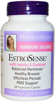 Natural Factors, WomenSense, EstroSense, Hormonal Balance, 60 Vegetarian Capsules ,والصحة، وسرطان الثدي، الأورام الليفية الرحمية