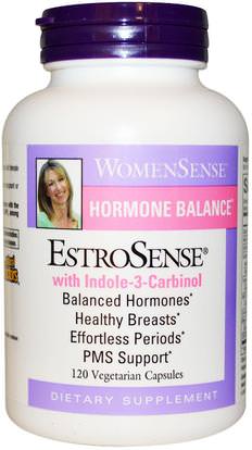 Natural Factors, WomenSense, EstroSense, Hormone Balance, 120 Vegetarian Capsules ,الصحة، المرأة، سرطان الثدي