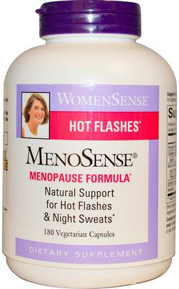 Natural Factors, WomenSense, MenoSense, Menopause Formula, 180 Vegetarian Capsules ,والصحة، والنساء، وانقطاع الطمث