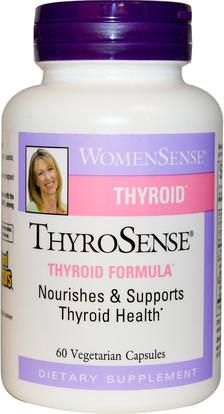 Natural Factors, WomenSense, ThyroSense, Thyroid Formula, 60 Vegetarian Capsules ,والصحة، والغدة الدرقية، ودعم الغدة الدرقية صحية