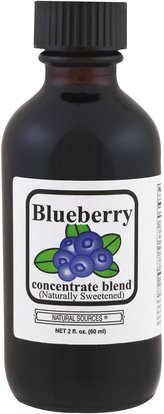 Natural Sources, Blueberry Concentrate Blend, 2 fl oz (60 ml) ,المكملات الغذائية، مقتطفات الفاكهة