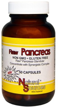 Natural Sources, Raw Pancreas, 50 Capsules ,المكملات الغذائية، البنكرياس