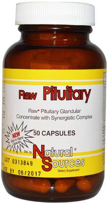 Natural Sources, Raw Pituitary, 50 Capsules ,المكملات الغذائية، منتجات الأبقار