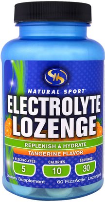 Natural Sport, Electrolyte Lozenge, Tangerine Flavor, 60 FizzActiv Lozenges ,والرياضة، والرياضة، بالكهرباء شرب التجديد