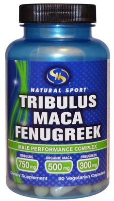 Natural Sport, Tribulus, Maca, Fenugreek, Male Performance Complex, 90 Veggie Caps ,الصحة، الرجال