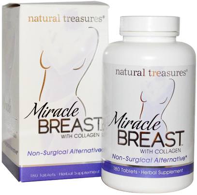 Natural Treasures, BNG, Miracle Breast, 180 Tablets ,الصحة، المرأة