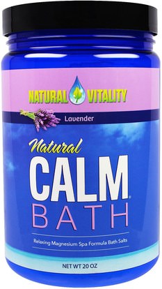 Natural Vitality, Natural Calm Bath, Lavender, 20 oz ,حمام، الجمال، أملاح الاستحمام