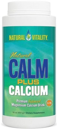 Natural Vitality, Natural Calm Plus Calcium, Original (Unflavored), 16 oz (454 g) ,المكملات الغذائية، المعادن، الكالسيوم والمغنيسيوم، الهدوء الطبيعي