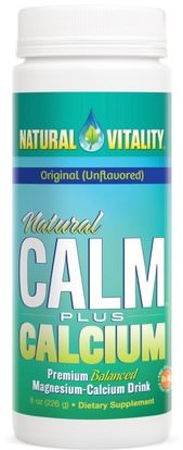 Natural Vitality, Natural Calm Plus Calcium, Original (Unflavored), 8 oz (226 g) ,المكملات الغذائية، المعادن، الكالسيوم والمغنيسيوم، الهدوء الطبيعي
