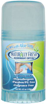 Naturally Fresh, Naturally Fresh, Deodorant Crystal, Fragrance Free, 4.5 oz (120 g) ,حمام، الجمال، مزيل العرق