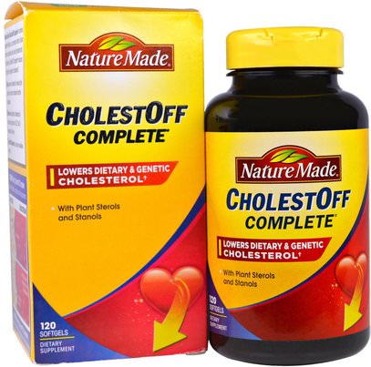 Nature Made, CholestOff Complete, 120 Softgels ,والصحة، ودعم الكولسترول، والكوليسترول