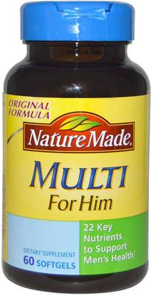 Nature Made, Multi For Him, 60 Softgels ,الفيتامينات، الرجال الفيتامينات