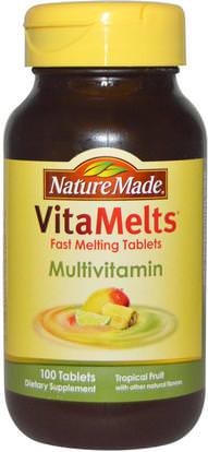 Nature Made, VitaMelts, Multivitamin, Tropical Fruit, 100 Tablets ,الفيتامينات، الفيتامينات