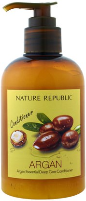Nature Republic, Argan Essential Deep Care Conditioner, 10.13 fl oz (300 ml) ,حمام، الجمال، الشعر، فروة الرأس، الشامبو، مكيف