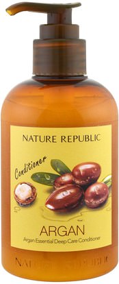 Nature Republic, Argan Essential Deep Care Conditioner, 10.13 fl oz (300 ml) ,حمام، الجمال، الشعر، فروة الرأس، الشامبو، مكيف