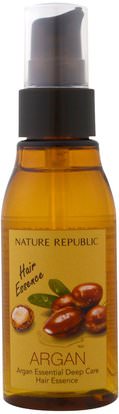 Nature Republic, Argan Essential Deep Care Hair Essence, 2.03 fl oz (60 ml) ,حمام، الجمال، دقة بالغة، فروة الرأس