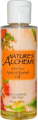 Natures Alchemy, Apricot Kernel Oil, 4 fl oz (118 ml) ,الصحة، الجلد، زيت التدليك، زيت نواة المشمش