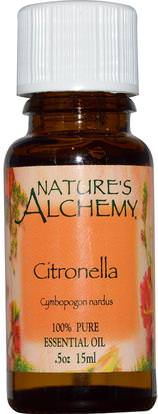Natures Alchemy, Citronella, Essential Oil.5 oz (15 ml) ,حمام، الجمال، الزيوت العطرية الزيوت، زيت السترونيلا