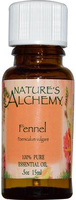 Natures Alchemy, Essential Oil, Fennel, 0.5 oz (15 ml) ,حمام، الجمال، الروائح الزيوت الأساسية، الشمر