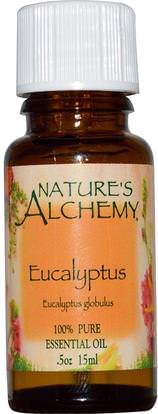 Natures Alchemy, Eucalyptus, Essential Oil.5 oz (15 ml) ,حمام، الجمال، الزيوت العطرية الزيوت، زيت الكافور