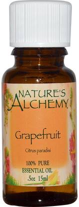Natures Alchemy, Grapefruit, Essential Oil, 0.5 oz (15 ml) ,حمام، الجمال، الزيوت العطرية الزيوت، زيت الجريب فروت