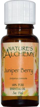 Natures Alchemy, Juniper Berry, Essential Oil, 0.5 oz (15 ml) ,حمام، الجمال، الزيوت العطرية الزيوت، زيت العرعر