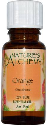 Natures Alchemy, Orange, Essential Oil.5 oz (15 ml) ,حمام، الجمال، الزيوت العطرية الزيوت، زيت البرتقال