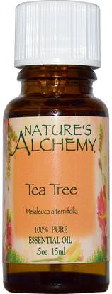 Natures Alchemy, Tea Tree, Essential Oil.5 oz (15 ml) ,حمام، الجمال، الروائح الزيوت العطرية، زيت شجرة الشاي