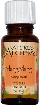 Natures Alchemy, Ylang Ylang, Essential Oil.5 oz (15 ml) ,حمام، الجمال، الزيوت العطرية الزيوت، الإيلنغ النفط