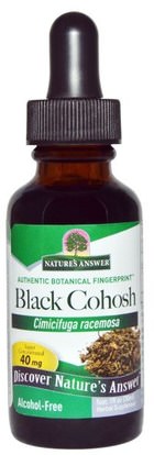 Natures Answer, Black Cohosh, Alcohol-Free, 40 mg, 1 fl oz (30 ml) ,الصحة، المرأة، كوهوش الأسود