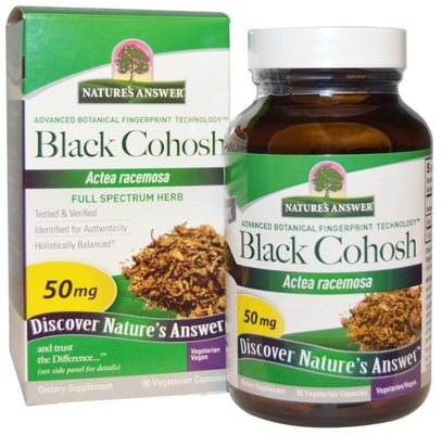 Natures Answer, Black Cohosh, Full Spectrum Herb, 50 mg, 90 Vegetarian Capsules ,الصحة، المرأة، كوهوش الأسود