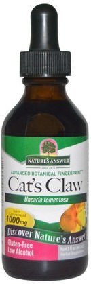 Natures Answer, Cats Claw, Low Alcohol, 1000 mg, 2 fl oz (60 ml) ,الأعشاب، القطط، مخلب، (وا، دي، غاتو)