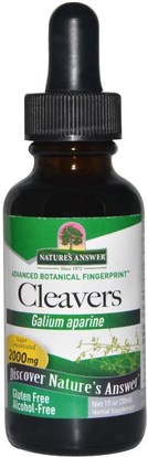 Natures Answer, Cleavers, Galium Aparine, 2000 mg, 1 fl oz (30 ml) ,الأعشاب، السواطير