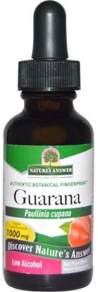 Natures Answer, Guarana, Paullinia Cupana, 1,000 mg, 1 fl oz (30 ml) ,الأعشاب، غرنا