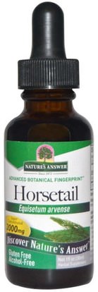 Natures Answer, Horsetail, Alcohol-Free, 2000 mg, 1 fl oz (30 ml) ,الأعشاب، ذيل الحصان