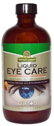 Natures Answer, Liquid Eye Care, Natural Orange and Strawberry Flavors, 8 fl oz (240 ml) ,والرعاية الصحية، والعناية بالعيون، والرعاية الرؤية، والرؤية