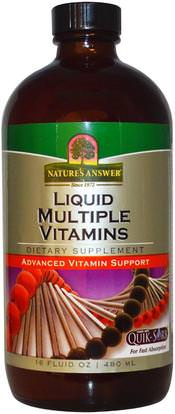 Natures Answer, Liquid Multiple Vitamins, 16 fl oz (480 ml) ,الفيتامينات، الفيتامينات المتعددة، الفيتامينات السائلة