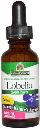 Natures Answer, Lobelia, 240 mg, 1 fl oz (30 ml) ,الصحة، الرئة و الشعب الهوائية، اللوبيليا