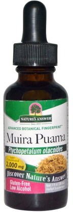 Natures Answer, Muira Puama, Low Alcohol, 2,000 mg, 1 fl oz (30 ml) ,الصحة، الرجال، ميرا بواما مارابواما