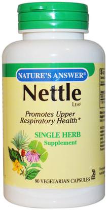 Natures Answer, Nettle, 900 mg, 90 Vegetarian Capsules ,الأعشاب، القراص، اللدغة