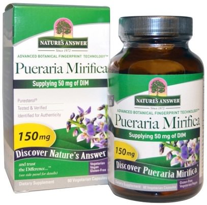 Natures Answer, Pueraria Mirifica, 150 mg, 60 Vegetarian Capsules ,الصحة، المرأة