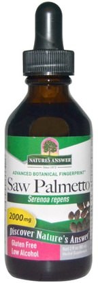 Natures Answer, Saw Palmetto, Low Organic Alcohol, 2000 mg, 2 fl oz (60 ml) ,الصحة، الرجال