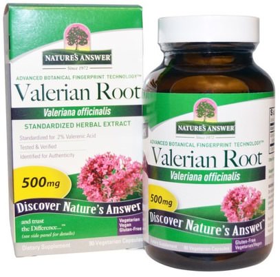 Natures Answer, Valerian Root, 500 mg, 90 Vegetarian Capsules ,الأعشاب، فاليريان