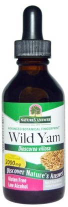 Natures Answer, Wild Yam, Low Alcohol, 2000 mg, 2 fl oz (60 ml) ,والصحة، والنساء، واليام البرية
